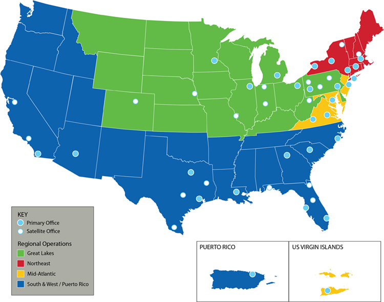 Internal Regional Map 