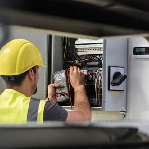 Working safely at electrical box
